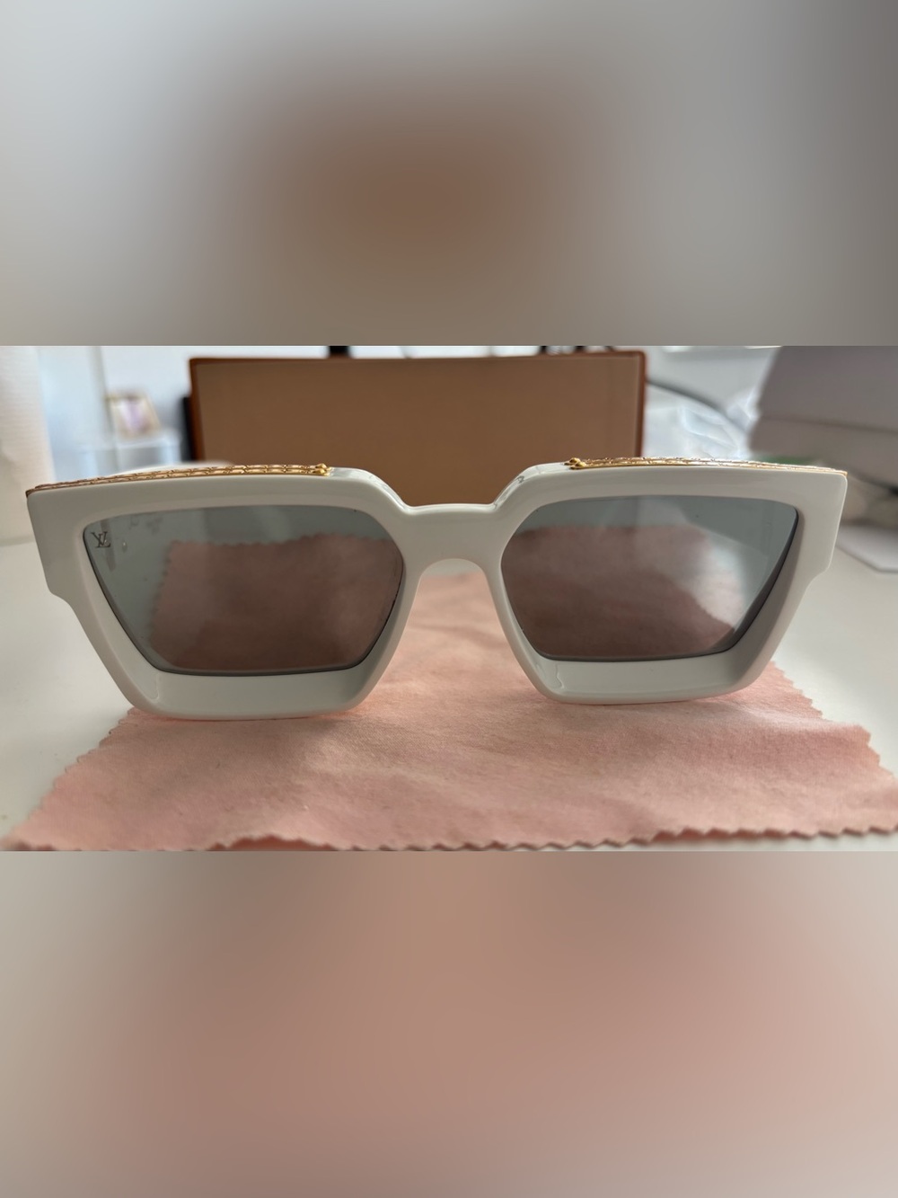 White Louis Vuitton Millionaire Sunglasses